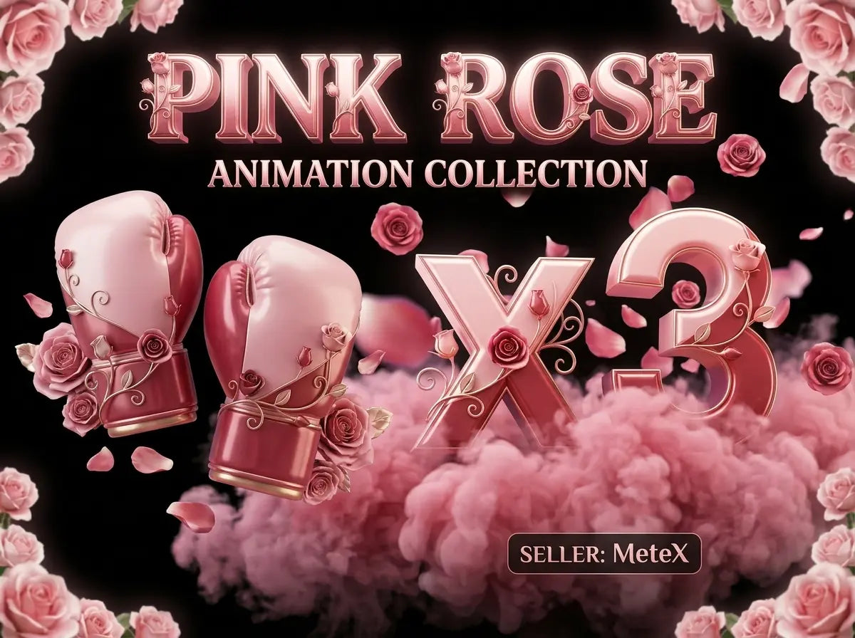 Pink Rose Animation Pack | TikTok Live Stream Effects (Digital Download)