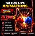 TikTok Live Gloves Battle Animation Overlay, HD Stream Effect (Digital Download)